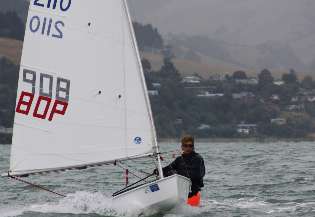Luke Stevenson keeps on the pace as a southerly squall passes through Lyttelton Harbour - Davie Norris Boatbuilders 2010 Starling Match Race National Championships © Sutter Schumacher